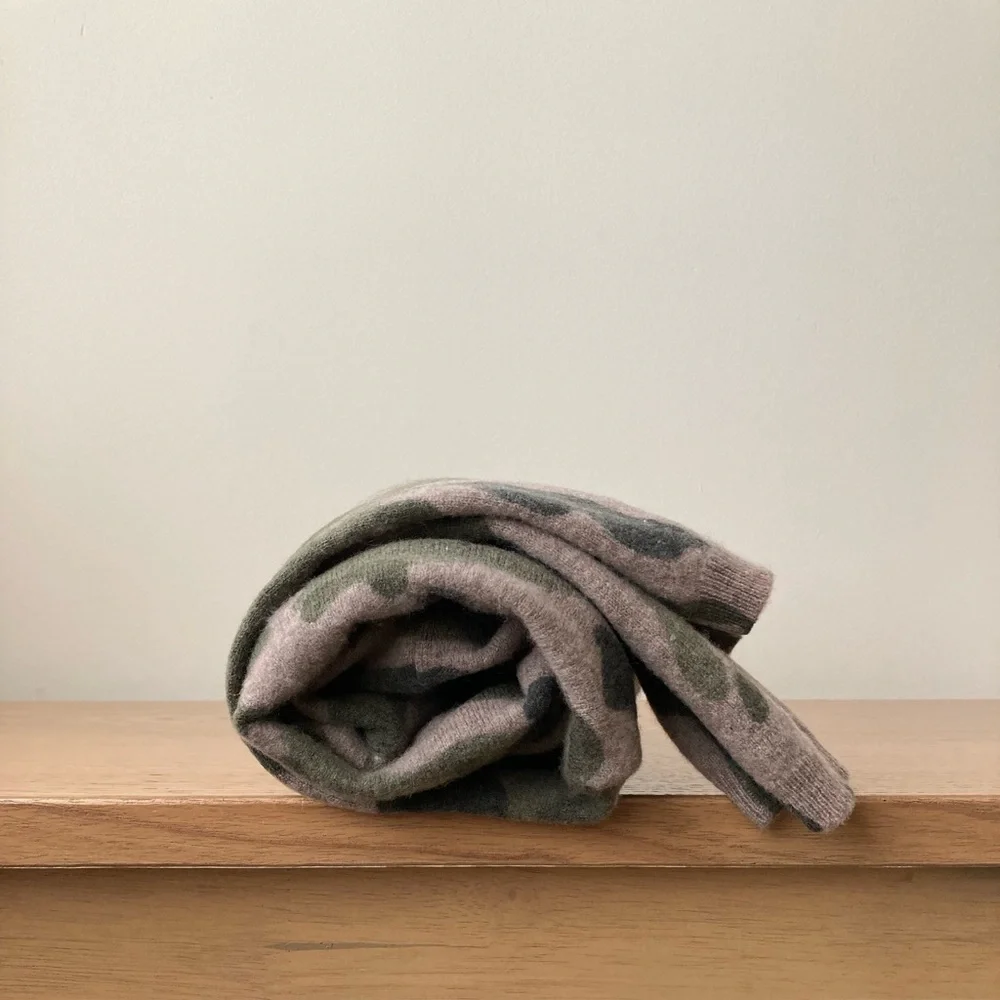joodito 100% cashmere sweater wrap boro snake scarf camouflage neck warmer camo